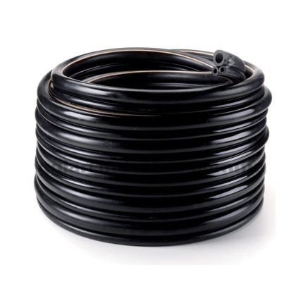 Tubo negro de tres vías - Raya blanca 7(x2)X14(x2)X16(x26) (Rollo:20m)